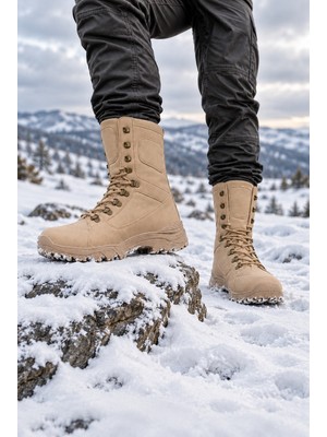 Lucistep Askeri & Arazi Tipi Bağcıklı Erkek Postal Bot - Kaydırmaz Taban - Kışlık Outdoor Botu