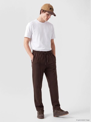 Lc Waikiki Yeni Sezon Kahverengi Relax Fit Önü Dikiş Detaylı Erkek Pantolon