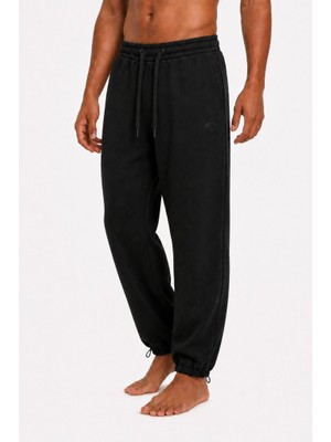 Bad Bear Outlands Siyah Paçası Lastikli Basic Erkek Sweatpants
