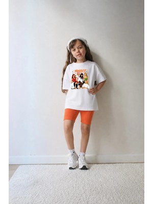 Belya Kids Wear Kız Çocuk Oversize Kalıp Belya Kids Manifest Özel Tasarım 1 Taytlı Alt Üst Takım