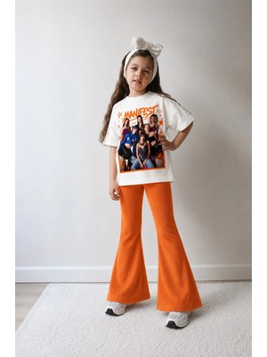 Belya Kids Wear Kız Çocuk Oversize Kalıp Belya Kids Tasarım Manifest 51 Taytlı Alt Üst Takım