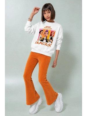 Belya Kids Wear Kız Çocuk Tam Kalıp Üst Oversize Alt Taytlı Hun Tasarım 199 Alt Üst Takım