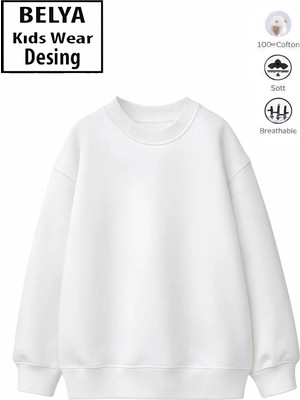 Belya Kids Wear Baskısız Unıseks Çocuk Sweatshirt