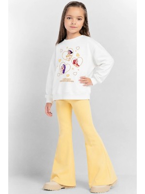 Belya Kids Wear Kız Çocuk Tam Kalıp Üst Oversize Alt Taytlı Kalplihun Tasarım 175 Alt Üst Takım