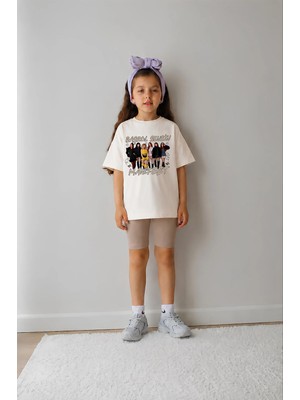 Belya Kids Wear Kız Çocuk Oversize Kalıp Başrol Sensin Tasarım Manifest 37 Taytlı Alt Üst Takım