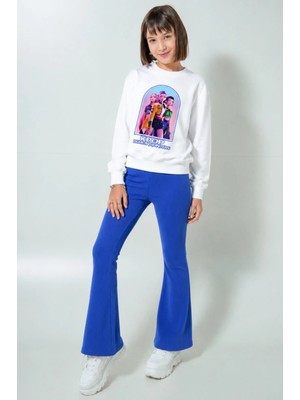 Belya Kids Wear Kız Çocuk Tam Kalıp Üst Oversize Alt Taytlı Hun Tasarım 166 Alt Üst Takım