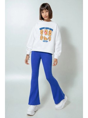 Belya Kids Wear Kız Çocuk Tam Kalıp Üst Oversize Alt Taytlı Capydays Tasarım 169 Alt Üst Takım