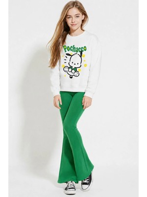 Belya Kids Wear Kız Çocuk Tam Kalıp Üst Oversize Alt Taytlı Pochac Tasarım 186 Alt Üst Takım