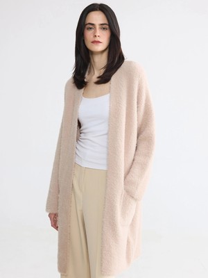 Lc Waikiki Yeni Sezon Bej Şal Yaka Kadın Triko Hırka