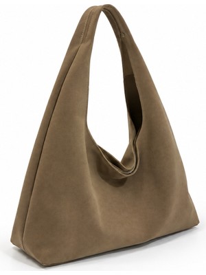 Tecer Bag Kadın Süet Fermuarlı Salaş Shopper Vintage Omuz Çantası