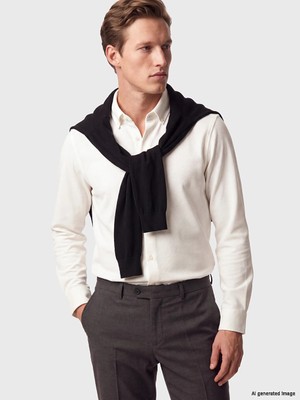 Lc Waikiki Yeni Sezon Beyaz Slim Fit Dokulu Erkek Gömlek