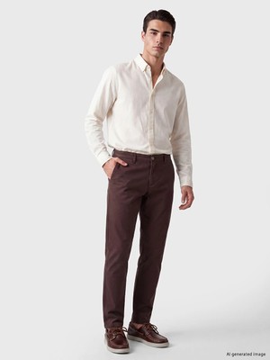 Lc Waikiki Yeni Sezon Mürdüm Slim Fit Erkek Chino Pantolon