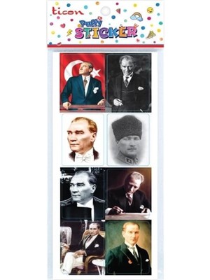 Ticon Atatürk-1 Sticker - 6 Adet