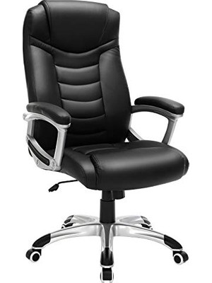 Aydogan's Songmıcs Ergonomik Ofis Koltuğu Yüksekliği Ayarlanabilir Döner Sandalye Sağlam, Dayanıklı, Siyah OBG21B 52X53X122 cm