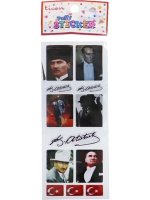 Ticon Atatürk-K.atatürk Imza Sticker - 6 Adet
