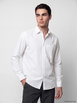 Lc Waikiki Yeni Sezon Beyaz Regular Fit Gabardin Erkek Gömlek