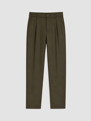 Lc Waikiki Yeni Sezon Haki Regular Fit Gabardin Erkek Pileli Pantolon