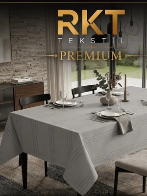 RKT Tekstil Kalın Dokulu Leke Tutmaz Masa Örtüsü