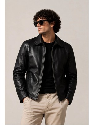 Velmora Leather Hakiki Deri Erkek Ceket