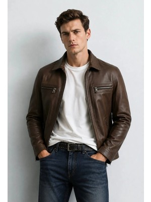 Velmora Leather Hakiki Erkek Deri Ceket