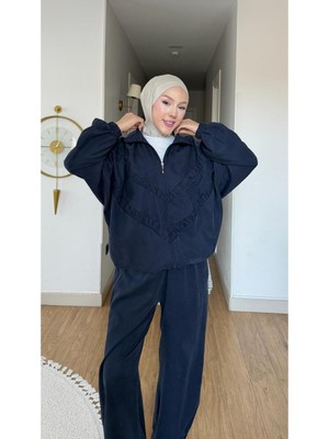 Salisburys Molly Nelly Kadın V Parçalı Fermuarlı Pantolonlu Takım