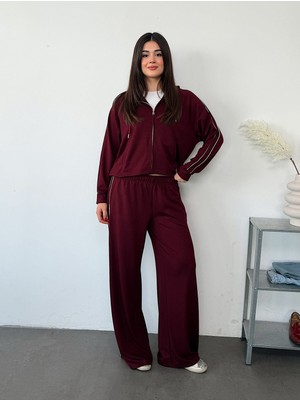HKT Hak Tekstil Modal Kumaş Fermuarlı Sweatshirt & Bol Paça Eşofman Takımı