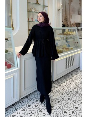 Salisburys Molly Nelly Kadın Triko Uzun Elbise Hırka Takım