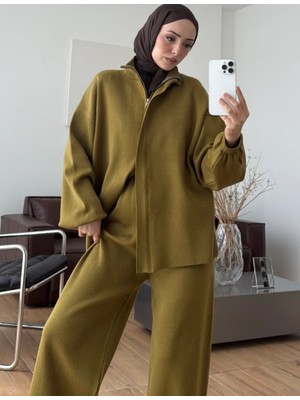 Salisburys Molly Nelly Kadın Triko Fermuarlı Oversize Takım