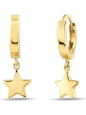 Debora Jewelry 14 Ayar Altın Yıldız Küpe
