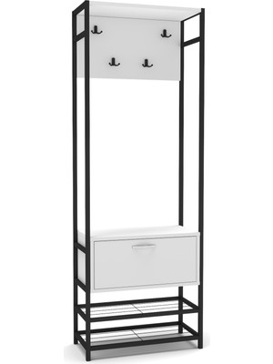 S'82 Metal Portmanto Beyaz 180 cm