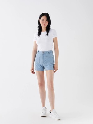 Lc Waikiki Yeni Sezon Indigo Standart Fit Kadın Jean Şort