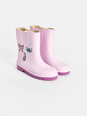 Lc Waikiki Yeni Sezon Pembe Stitch Baskılı Kız Çocuk Yağmur Botu