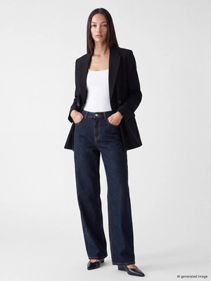 Lc Waikiki Yeni Sezon Indigo Straight Fit Kadın Jean Pantolon