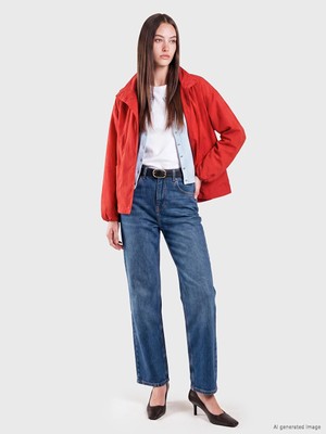 Lc Waikiki Yeni Sezon Indigo Straight Fit Kadın Jean Pantolon