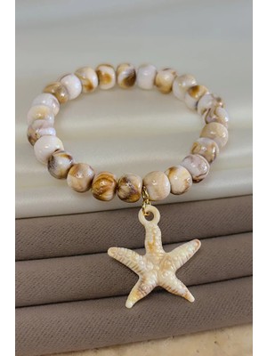 Dore Collection Deniz Yıldızı Doğal Charm Detaylı Lastikli Bileklik