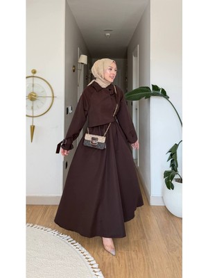 Salisburys Molly Nelly Kadın Uzun Tesettür Trenç Elbise