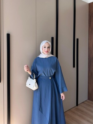 Salisburys Molly Nelly Kadın Önden Düğme ve Parçalı Etekli Takım