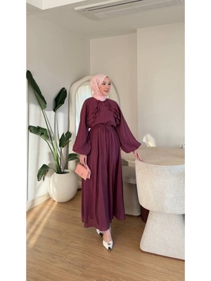 Salisburys Molly Nelly Kadın Çift Fırfırlı Vual Elbise