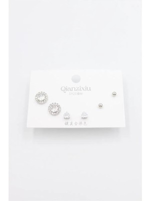 Esranın Dünyası Çoklu Set Küpe - Gümüş