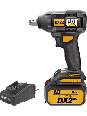 Cat DX72BC 18VOLT/2.0AH Li-Ion Tek Akülü Şarjlı 350NM Kömürsüz Profesyonel Somun Sıkma