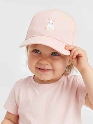 Lc Waikiki Yeni Sezon Pembe Tavşan Nakışlı Kız Bebek Kep Şapka