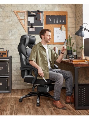 Tr Yönetici Ofis Koltuğu, Ergonomik, Siyah, Gri OBG77BG