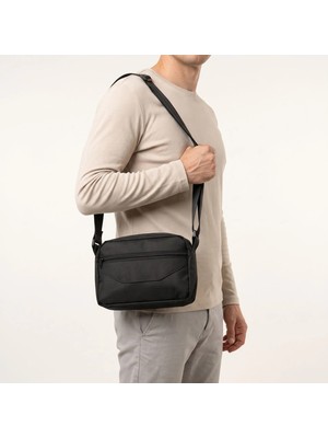 Emre Çanta Dikim Evi Unisex 4 Bölmeli Su Itici 600D Impertex Kumaş Çapraz Askılı Postacı ve Omuz Çantası (24X15X5 Cm)