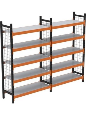 Tr 5 Katlı Duble Dekoratif Midi Rack - Ekonomik Depo,arşiv, Kiler Rafı