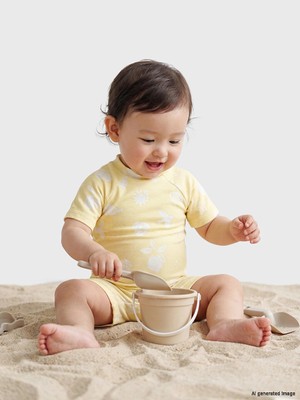 Lc Waikiki Yeni Sezon Sarı Uv Korumalı Kız Bebek Mayo