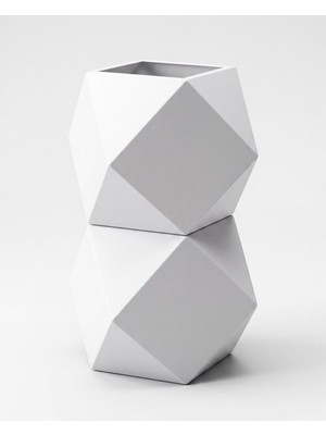 Ottolamp Origami Saksı Metal Geometrik Dekoratif Dış Mekan Çiçek Saksısı Ø45X64 cm