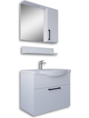 Tr Eko 65 cm Mdf Banyo Dolabı Seti Beyaz