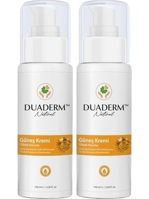 Prime Duaderm Koruyucu Yüz Güneş Kremi SPF30+ (Vitamin E + Uva/uvb) 100 ml (2 Paketi)