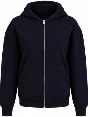 Trender Fermuarlı Lacivert Kadın Sweatshirt 2850