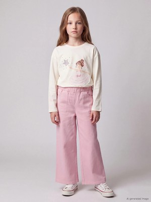 Lc Waikiki Yeni Sezon Pembe Wideleg Kız Çocuk Pantolon